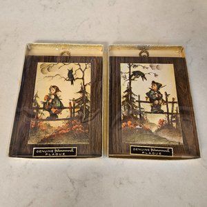 NEW SET OF 3 GENUINE HUMMEL WALL ART PLAQUES - 1 WITH LITTLE BOY & 2 WITH GIRL